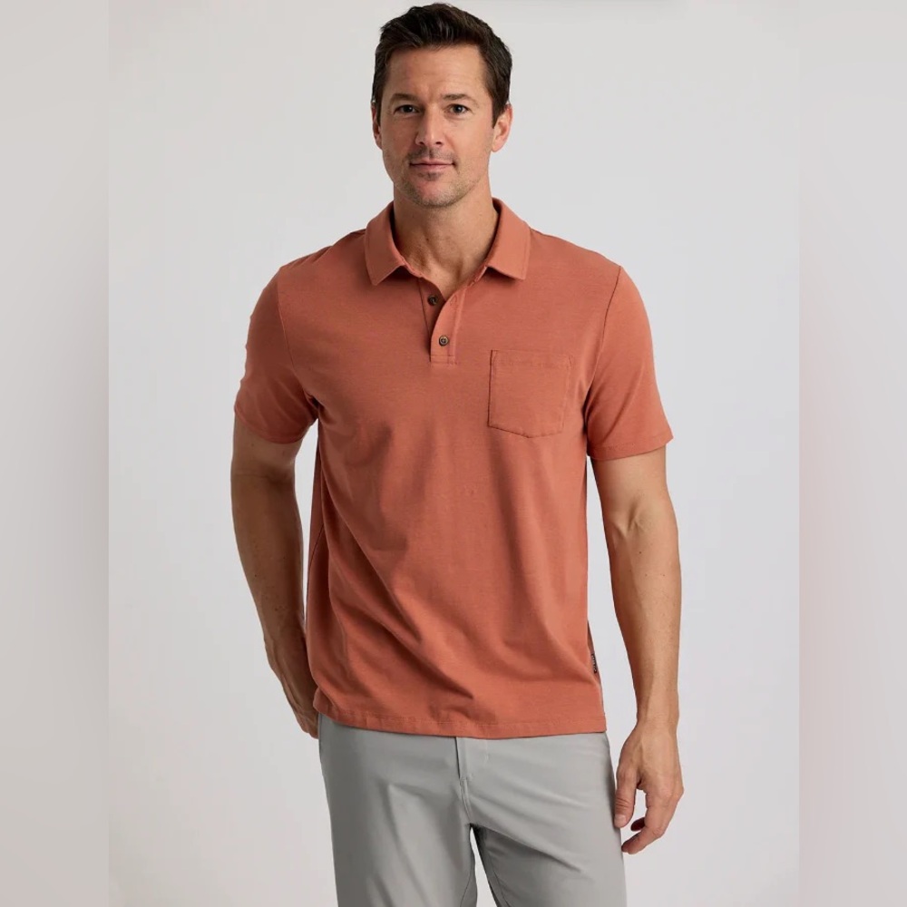 NWT Free Fly Men’s Bamboo Current Polo Size XL